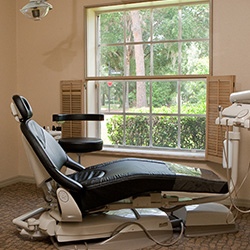 Comfortable relaxing dental exam room