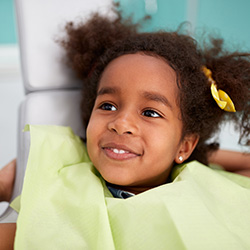 Young child in dental chair