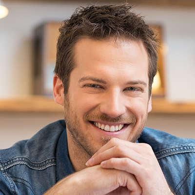 Man with flawlessly repaired smile