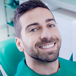 Man relaxing in dental chair