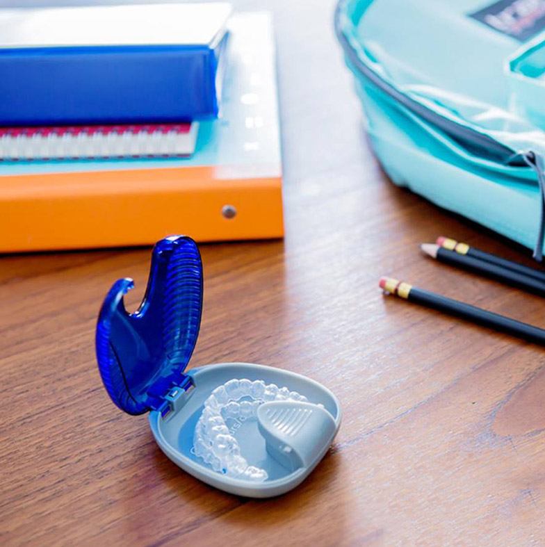 Invisalign alignment tray in case