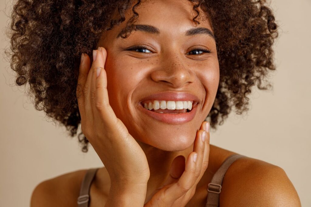 A woman with a beautiful smile